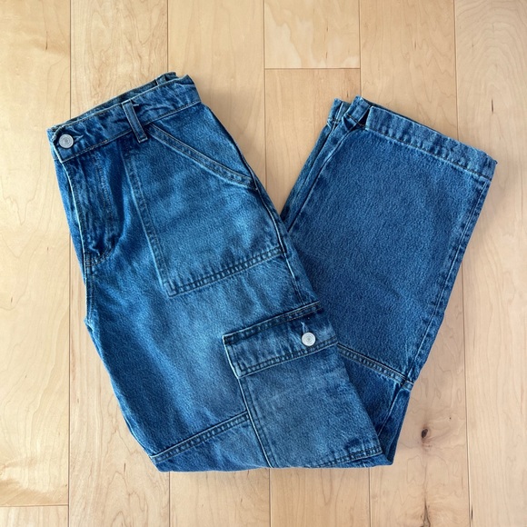 Reformation Mckenna Mid Rise Slouch Cargo Jeans - Picture 4 of 6